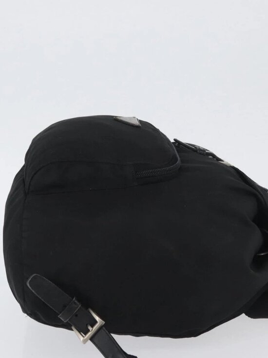 PRADA Backpack Nylon Black Silver Auth BA11574 main image 12